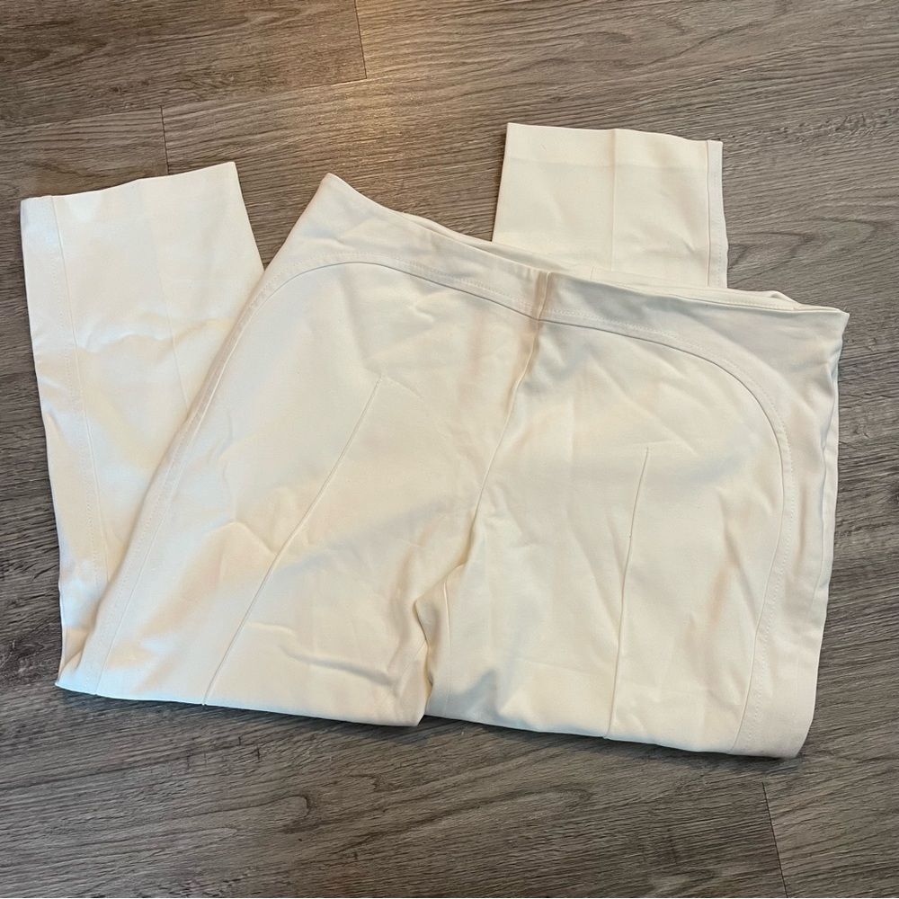 AKRIS PUNTO White Cotton Blend Cropped Pants